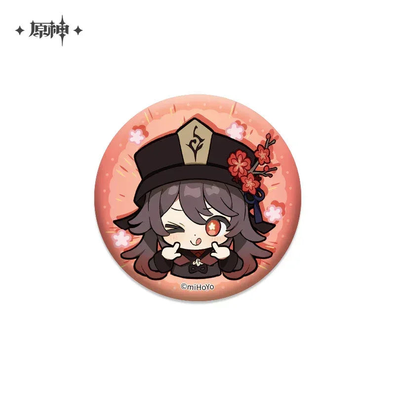 Genshin Impact Chibi Emojis Series Badge Vol.1 Hutao ACG Go Anime www.acg-go.com Albedo, Azhdaha, Badge, Character Artwork, Diona, Eula, Fischl, Ganyu, Hu Tao, Kaedehara Kazuha, Kamisato Ayaka, Keqing, Mona, Qiqi, Rosaria, Sayu, Sucrose, Tartaglia, Venti, Xiao, Xinyan, Yanfei, Yoimiya, Zhongli