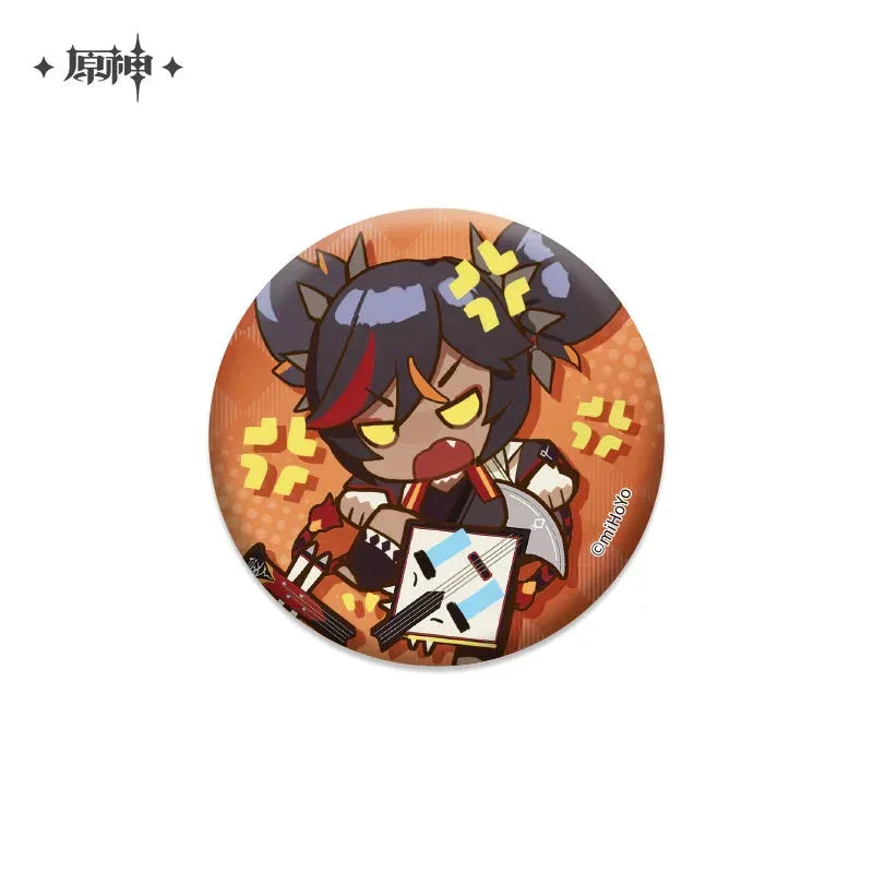 Genshin Impact Chibi Emojis Series Badge Vol.1 Xinyan ACG Go Anime www.acg-go.com Albedo, Azhdaha, Badge, Character Artwork, Diona, Eula, Fischl, Ganyu, Hu Tao, Kaedehara Kazuha, Kamisato Ayaka, Keqing, Mona, Qiqi, Rosaria, Sayu, Sucrose, Tartaglia, Venti, Xiao, Xinyan, Yanfei, Yoimiya, Zhongli