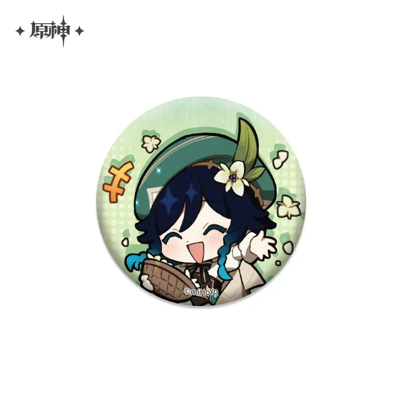 Genshin Impact Chibi Emojis Series Badge Vol.1 Venti ACG Go Anime www.acg-go.com Albedo, Azhdaha, Badge, Character Artwork, Diona, Eula, Fischl, Ganyu, Hu Tao, Kaedehara Kazuha, Kamisato Ayaka, Keqing, Mona, Qiqi, Rosaria, Sayu, Sucrose, Tartaglia, Venti, Xiao, Xinyan, Yanfei, Yoimiya, Zhongli