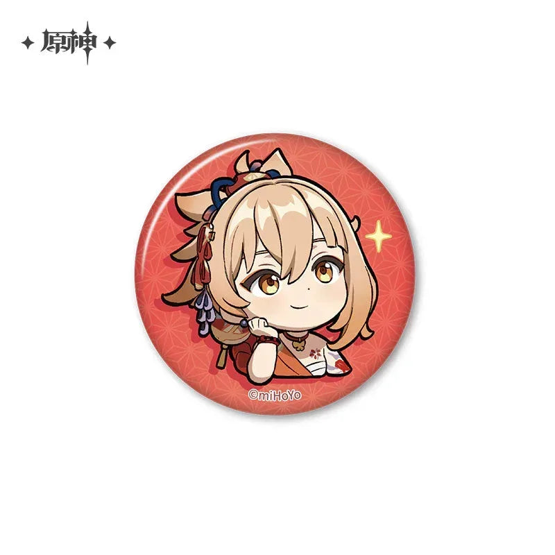 Genshin Impact Chibi Emojis Series Badge Vol.2 Yoimiya ACG Go Anime www.acg-go.com Arataki Itto, Badge, Baizhu, Barbara, Character Artwork, Chiori, Eula, Gaming, Gorou, Jean, Kamisato Ayato, Kirara, Klee, Kujou Sara, Kuki Shinobu, Mika, Ningguang, Sangonomiya Kokomi, Shenhe, Shikanoin Heizou, Sucrose, Thoma, Venti, Xiangling, Xianyun, Xiao, Xingqiu, Yae Miko, Yaoyao, Yelan, Yoimiya, Yumemizuki Mizuki, Yunjin, Zhongli