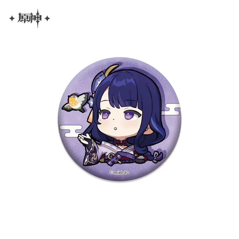 Genshin Impact Chibi Emojis Series Badge Vol.2 Raiden Shogun ACG Go Anime www.acg-go.com Arataki Itto, Badge, Baizhu, Barbara, Character Artwork, Chiori, Eula, Gaming, Gorou, Jean, Kamisato Ayato, Kirara, Klee, Kujou Sara, Kuki Shinobu, Mika, Ningguang, Sangonomiya Kokomi, Shenhe, Shikanoin Heizou, Sucrose, Thoma, Venti, Xiangling, Xianyun, Xiao, Xingqiu, Yae Miko, Yaoyao, Yelan, Yoimiya, Yumemizuki Mizuki, Yunjin, Zhongli