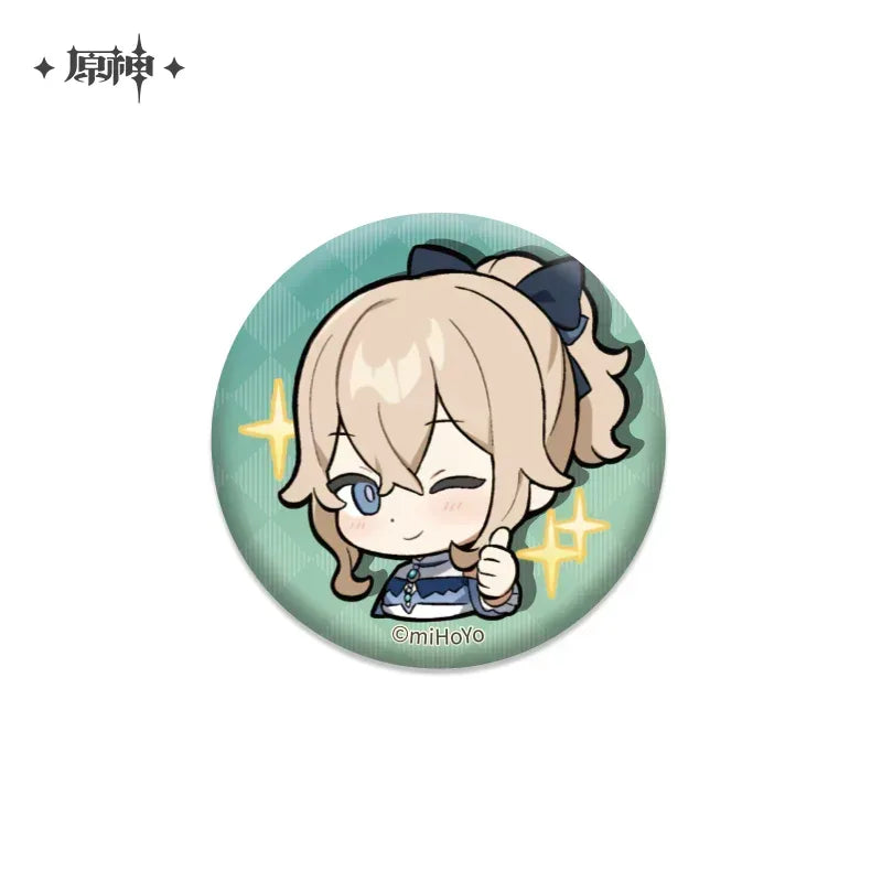 Genshin Impact Chibi Emojis Series Badge Vol.2 Jean ACG Go Anime www.acg-go.com Arataki Itto, Badge, Baizhu, Barbara, Character Artwork, Chiori, Eula, Gaming, Gorou, Jean, Kamisato Ayato, Kirara, Klee, Kujou Sara, Kuki Shinobu, Mika, Ningguang, Sangonomiya Kokomi, Shenhe, Shikanoin Heizou, Sucrose, Thoma, Venti, Xiangling, Xianyun, Xiao, Xingqiu, Yae Miko, Yaoyao, Yelan, Yoimiya, Yumemizuki Mizuki, Yunjin, Zhongli