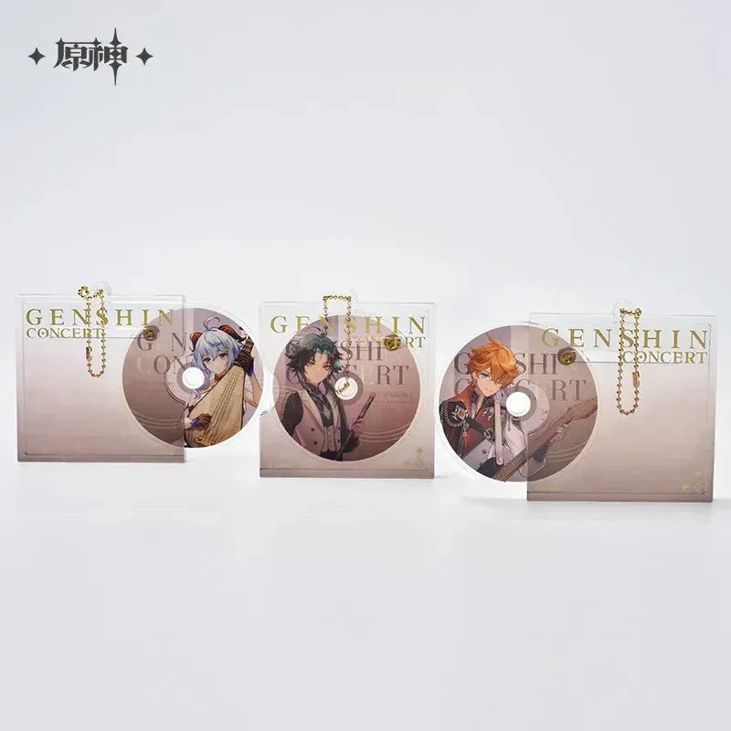 Genshin Impact Concert 2023 Series Character CD Style Keychain Xiao ACG Go Anime www.acg-go.com Albedo, Diona, Eula, Ganyu, Pendant & Keychain, Tartaglia, Xiao, Zhongli