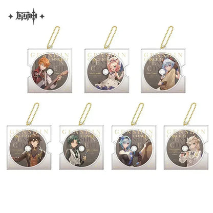 Genshin Impact Concert 2023 Series Character CD Style Keychain Xiao ACG Go Anime www.acg-go.com Albedo, Diona, Eula, Ganyu, Pendant & Keychain, Tartaglia, Xiao, Zhongli