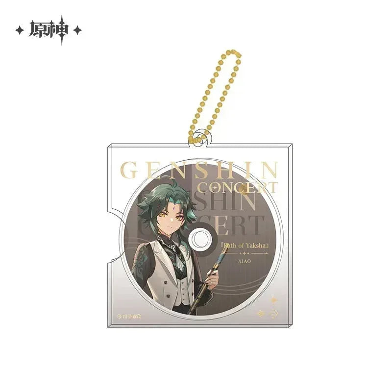 Genshin Impact Concert 2023 Series Character CD Style Keychain Xiao ACG Go Anime www.acg-go.com Albedo, Diona, Eula, Ganyu, Pendant & Keychain, Tartaglia, Xiao, Zhongli