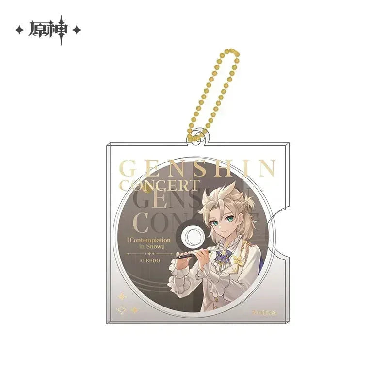 Genshin Impact Concert 2023 Series Character CD Style Keychain Albedo ACG Go Anime www.acg-go.com Albedo, Diona, Eula, Ganyu, Pendant & Keychain, Tartaglia, Xiao, Zhongli