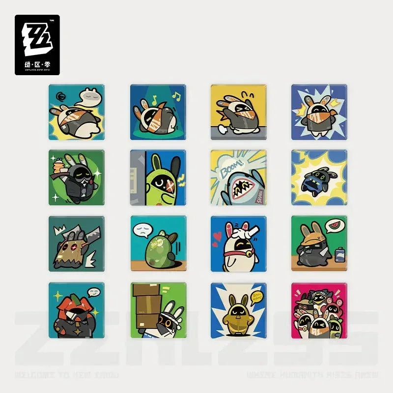 Zenless Zone Zero En-Nah Stroll Series Bangboo Acrylic Refrigerator Magnet Relaxed ACG Go Anime www.acg-go.com Agent Gulliver, Amillion, Avocaboo, Bagboo, Bangboo, Butler, Eous, LuckyBoo, Officer Cui, Red Moccus, Refrigerator Magnet, Safety, Sharkboo