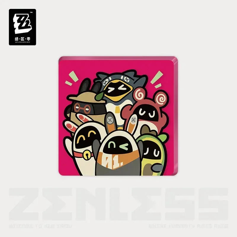 Zenless Zone Zero En-Nah Stroll Series Bangboo Acrylic Refrigerator Magnet Powerful ACG Go Anime www.acg-go.com Agent Gulliver, Amillion, Avocaboo, Bagboo, Bangboo, Butler, Eous, LuckyBoo, Officer Cui, Red Moccus, Refrigerator Magnet, Safety, Sharkboo