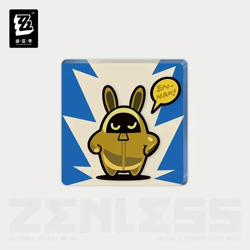 Zenless Zone Zero En-Nah Stroll Series Bangboo Acrylic Refrigerator Magnet I'm Here ACG Go Anime www.acg-go.com Agent Gulliver, Amillion, Avocaboo, Bagboo, Bangboo, Butler, Eous, LuckyBoo, Officer Cui, Red Moccus, Refrigerator Magnet, Safety, Sharkboo