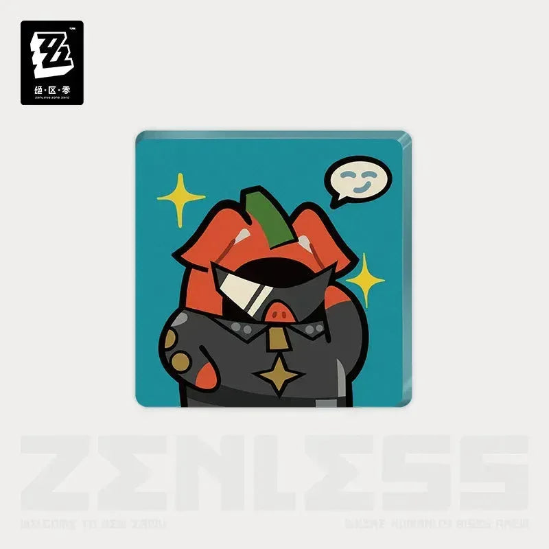 Zenless Zone Zero En-Nah Stroll Series Bangboo Acrylic Refrigerator Magnet Cool ACG Go Anime www.acg-go.com Agent Gulliver, Amillion, Avocaboo, Bagboo, Bangboo, Butler, Eous, LuckyBoo, Officer Cui, Red Moccus, Refrigerator Magnet, Safety, Sharkboo