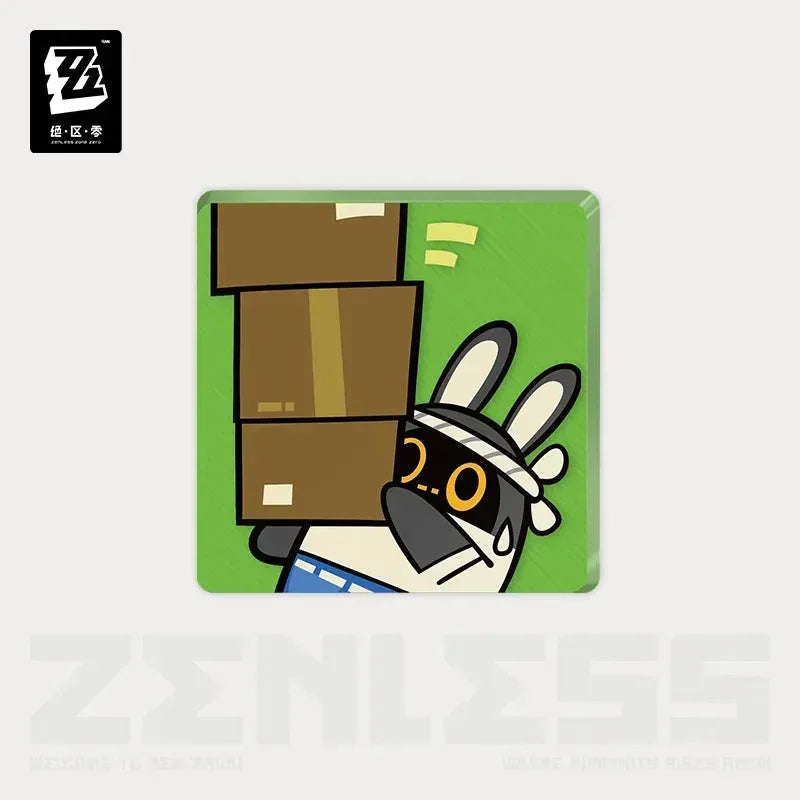 Zenless Zone Zero En-Nah Stroll Series Bangboo Acrylic Refrigerator Magnet Working ACG Go Anime www.acg-go.com Agent Gulliver, Amillion, Avocaboo, Bagboo, Bangboo, Butler, Eous, LuckyBoo, Officer Cui, Red Moccus, Refrigerator Magnet, Safety, Sharkboo