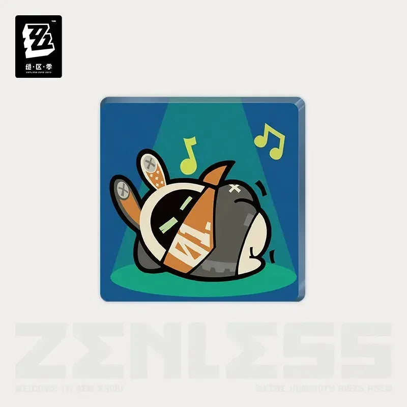 Zenless Zone Zero En-Nah Stroll Series Bangboo Acrylic Refrigerator Magnet Relaxed ACG Go Anime www.acg-go.com Agent Gulliver, Amillion, Avocaboo, Bagboo, Bangboo, Butler, Eous, LuckyBoo, Officer Cui, Red Moccus, Refrigerator Magnet, Safety, Sharkboo