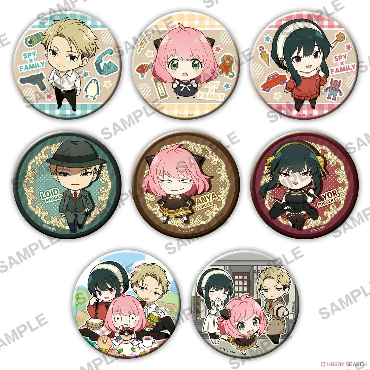 SPY×FAMILY Chibi Badge Mystery Box Random one ACG Go Anime www.acg-go.com Mystery Box