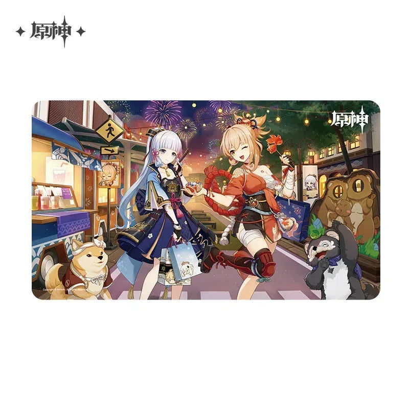 Genshin Impact Hua Cai Qi Shi Series Merch Mouse Pad ACG Go Anime www.acg-go.com Art Decor, Ayaka, Badge, Pendant & Keychain, Shikishi, Stand, Yoimiya