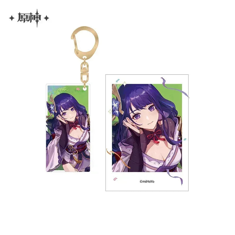Genshin Impact FES 2023 Series Polaroid & Acrylic Keychain Set 2nd Anniversary - Raiden Shogun ACG Go Anime www.acg-go.com Aether, Lumine, Nahida, Paimon, Pendant & Keychain, Venti, Zhongli