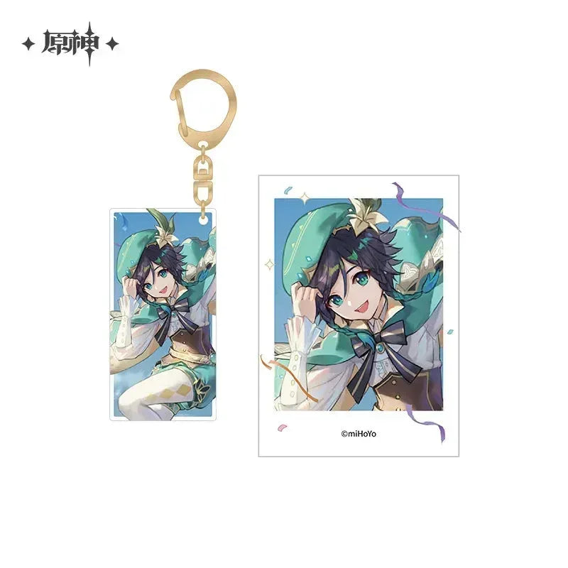 Genshin Impact FES 2023 Series Polaroid & Acrylic Keychain Set 2nd Anniversary - Zhongli ACG Go Anime www.acg-go.com Aether, Lumine, Nahida, Paimon, Pendant & Keychain, Venti, Zhongli