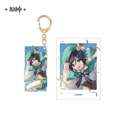 Genshin Impact FES 2023 Series Polaroid & Acrylic Keychain Set 2nd Anniversary - Zhongli ACG Go Anime www.acg-go.com Aether, Lumine, Nahida, Paimon, Pendant & Keychain, Venti, Zhongli
