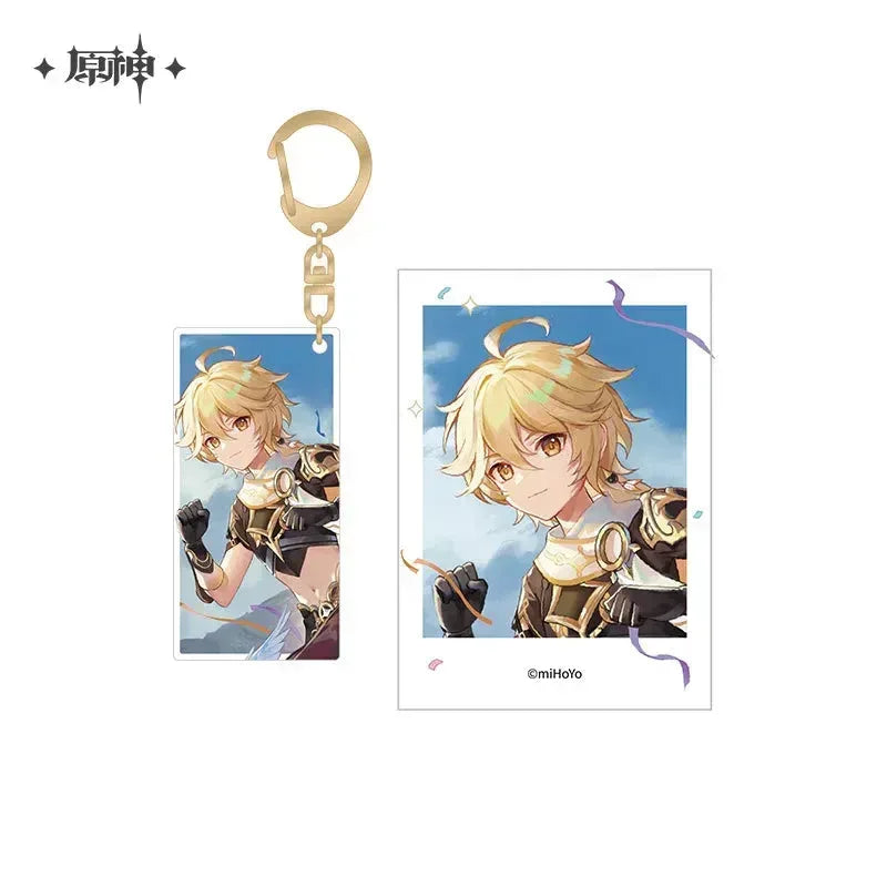 Genshin Impact FES 2023 Series Polaroid & Acrylic Keychain Set 1st Anniversary - Aether ACG Go Anime www.acg-go.com Aether, Lumine, Nahida, Paimon, Pendant & Keychain, Venti, Zhongli