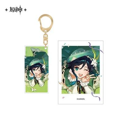Genshin Impact FES 2023 Series Polaroid & Acrylic Keychain Set 2nd Anniversary - Venti ACG Go Anime www.acg-go.com Aether, Lumine, Nahida, Paimon, Pendant & Keychain, Venti, Zhongli