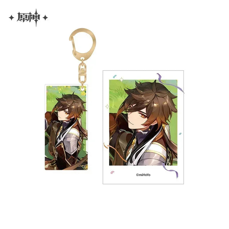 Genshin Impact FES 2023 Series Polaroid & Acrylic Keychain Set 2nd Anniversary - Zhongli ACG Go Anime www.acg-go.com Aether, Lumine, Nahida, Paimon, Pendant & Keychain, Venti, Zhongli