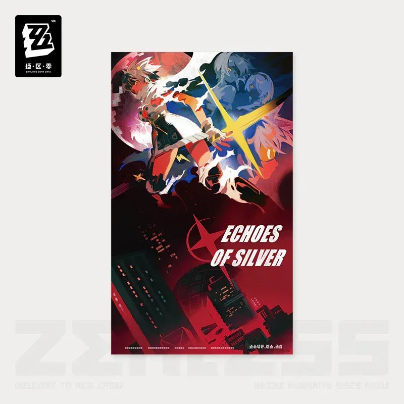 Zenless Zone Zero Random Play Video Tape Series Collectible Posters Vol.4 Echoes of Silver ACG Go Anime www.acg-go.com Art Decor, Zenless Zone Zero