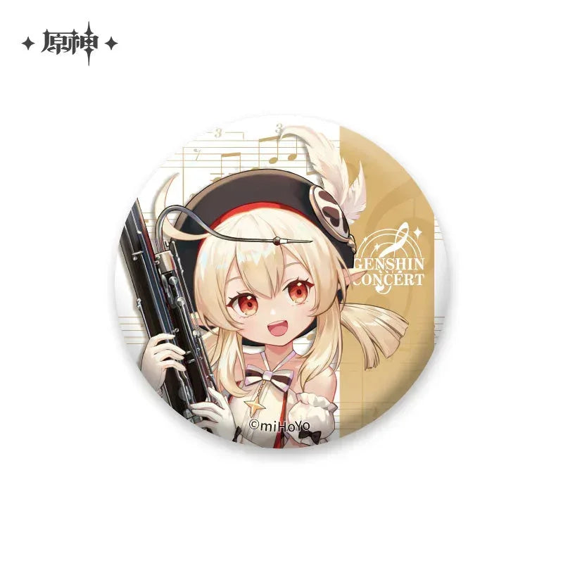 Genshin Impact Melodies of an Endless Journey Character Series Badge Klee ACG Go Anime www.acg-go.com Badge, Barbara, Beidou, Diluc, Kaeya, Klee, Ningguang, Qiqi, Venti, Xiangling