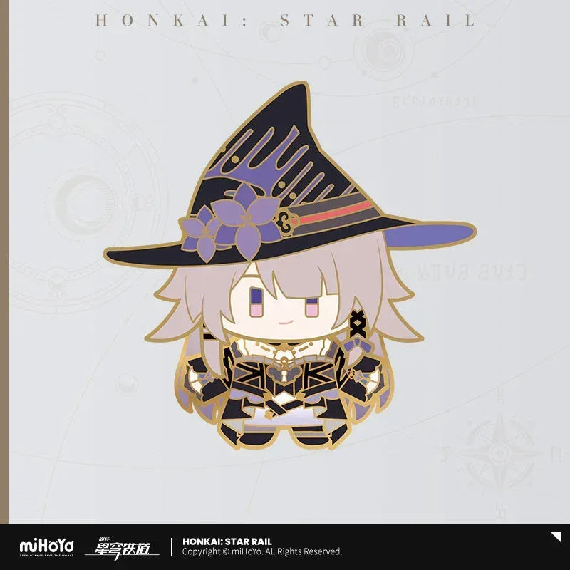 Honkai: Star Rail Chibi Doll Series Metal Pin Badge