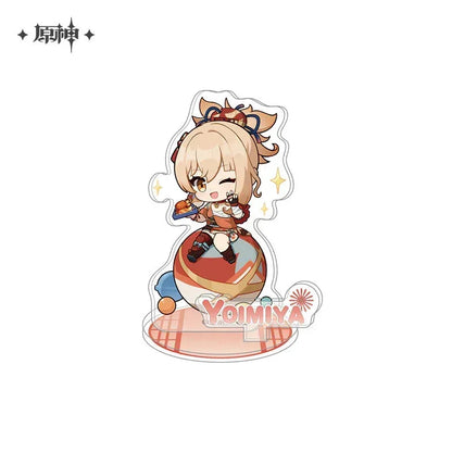 Genshin Impact Hua Cai Qi Shi Series Merch Mini Stand- Yomiya ACG Go Anime www.acg-go.com Art Decor, Ayaka, Badge, Pendant & Keychain, Shikishi, Stand, Yoimiya
