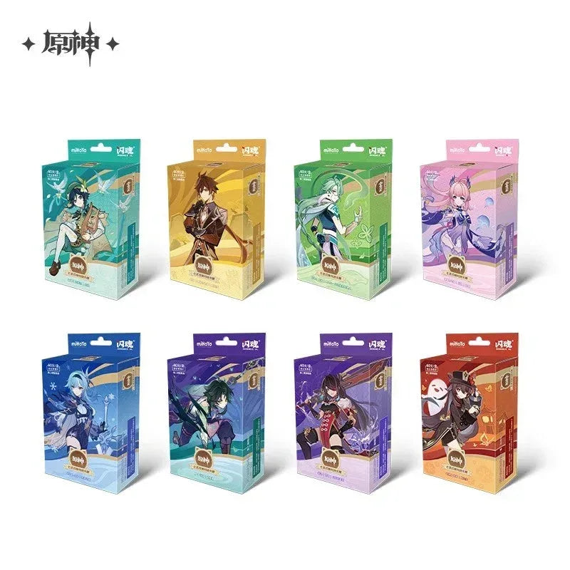 Genshin Impact Genius Invokation TCG Series Pre Assembled Pack Vol. 2 Venti/Candace/Amber ACG Go Anime www.acg-go.com Albedo, Amber, Baizhu, Beidou, Candace, Card Package, Diona, Eula, Hutao, Kaeya, Sangonomiya Kokomi, Venti, Xiao, Xingqiu, Yaoyao, Zhongli