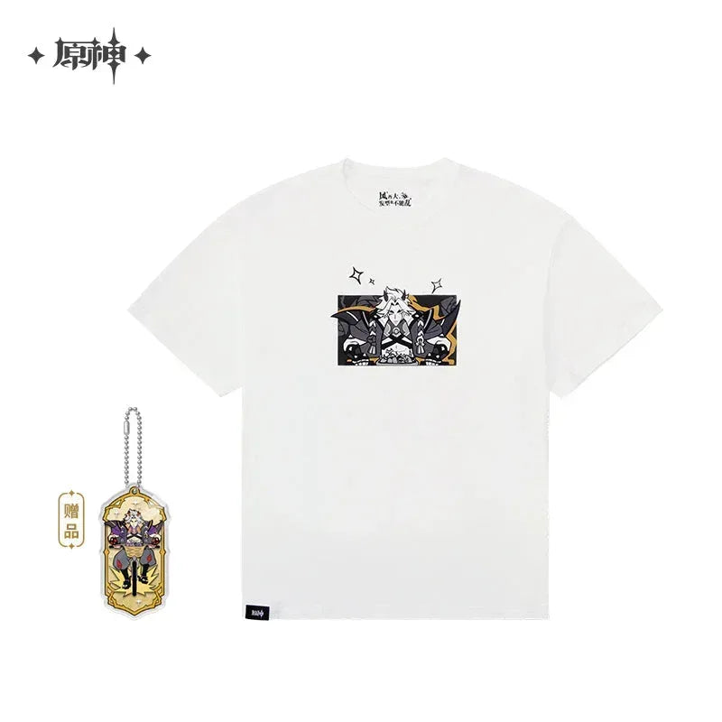 Genshin Impact April Fools Series T-shirt Arataki Itto / XS ACG Go Anime www.acg-go.com Apparel, Arataki Itto, Kaeya, T-shirt, Tartaglia, Theme Artwork, Venti