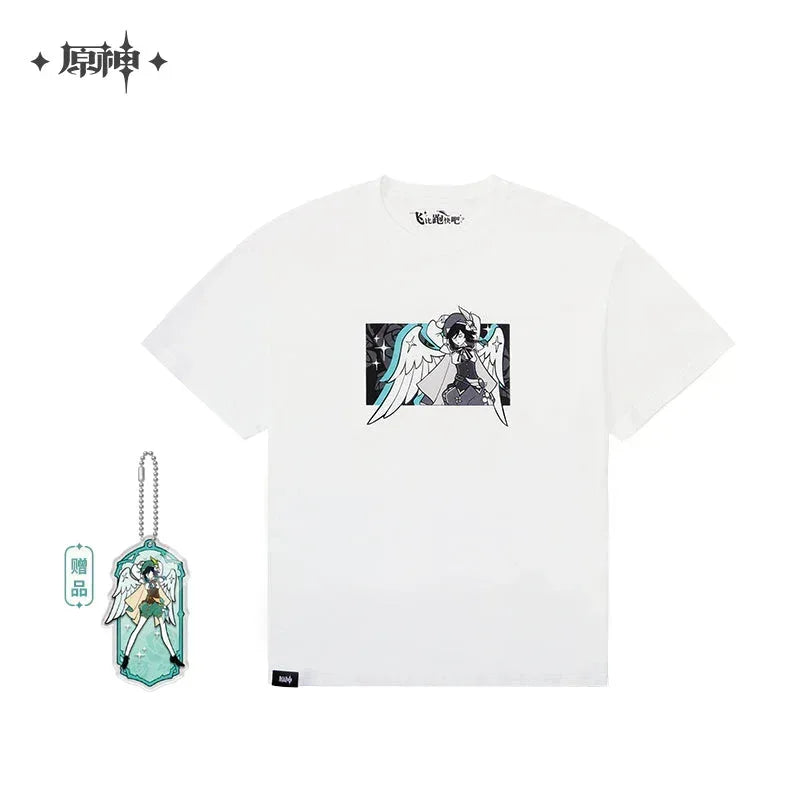 Genshin Impact April Fools Series T-shirt Venti / XS ACG Go Anime www.acg-go.com Apparel, Arataki Itto, Kaeya, T-shirt, Tartaglia, Theme Artwork, Venti