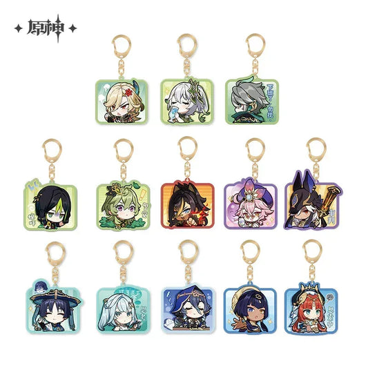 Genshin Impact Chibi Emojis Series Acrylic Keychain Sumeru Dori ACG Go Anime www.acg-go.com Alhaitham, Candace, Character Artwork, Collei, Cyno, Dehya, Dori, Faruzan, Kaveh, Layla, Nahida, Nilou, Pendant & Keychain, Sethos, Tighnari, Wanderer