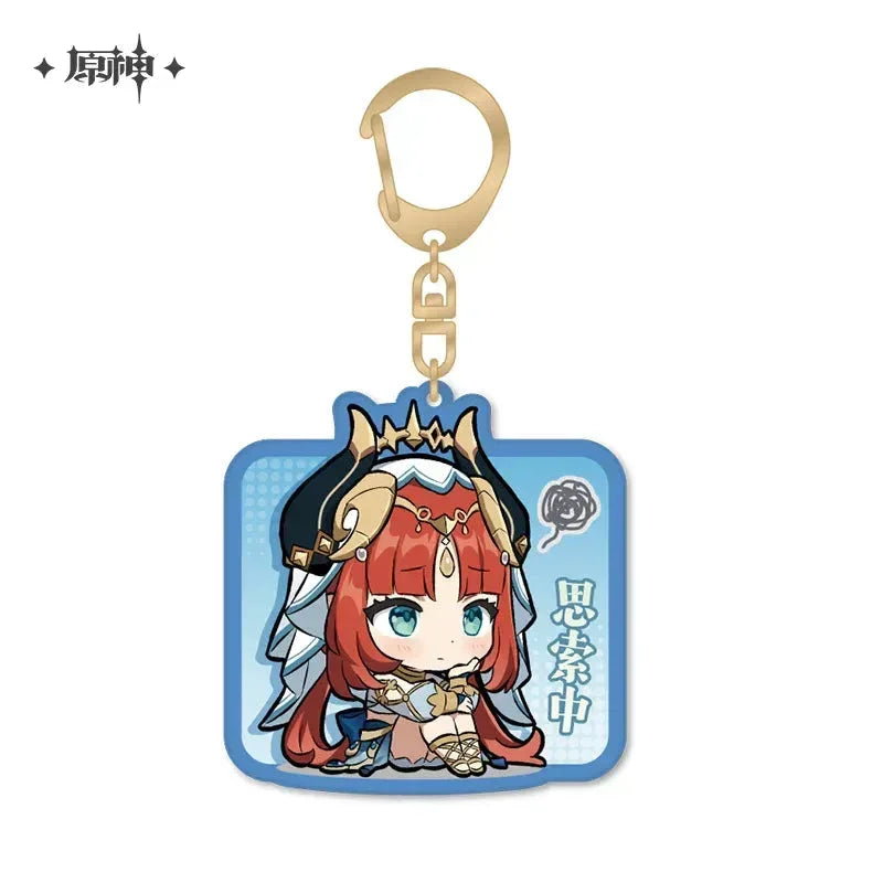 Genshin Impact Chibi Emojis Series Acrylic Keychain Sumeru Nilou ACG Go Anime www.acg-go.com Alhaitham, Candace, Character Artwork, Collei, Cyno, Dehya, Dori, Faruzan, Kaveh, Layla, Nahida, Nilou, Pendant & Keychain, Sethos, Tighnari, Wanderer