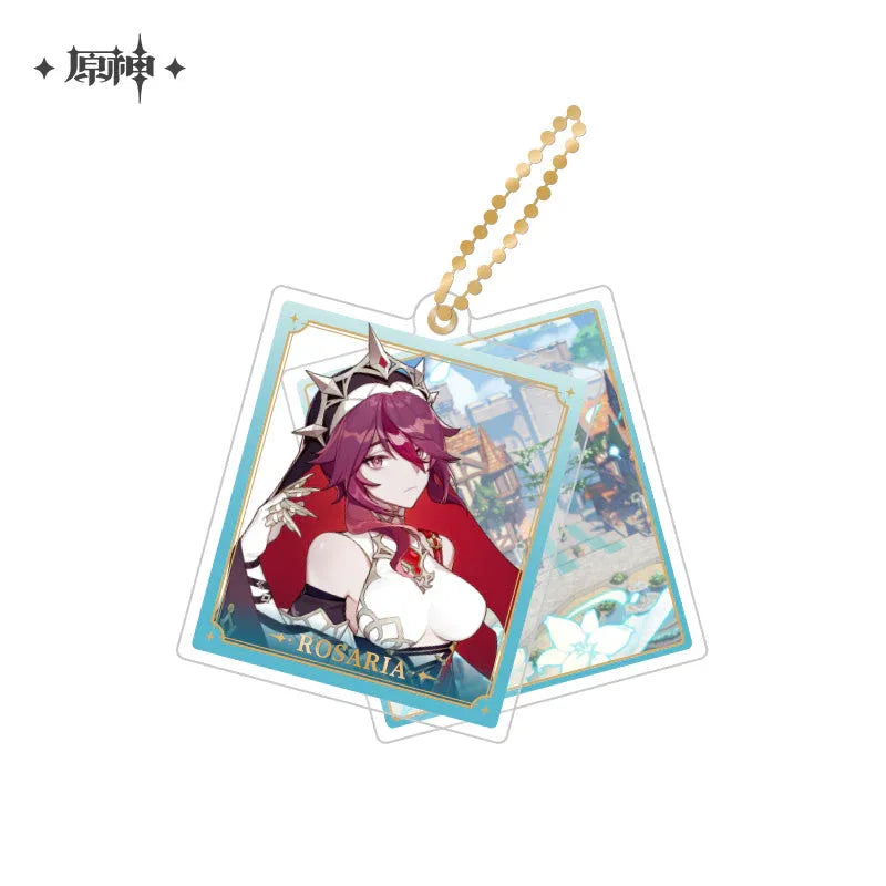 Event Artwork Series Acrylic Pendant Genshin Impact Rosaria ACG Go Anime