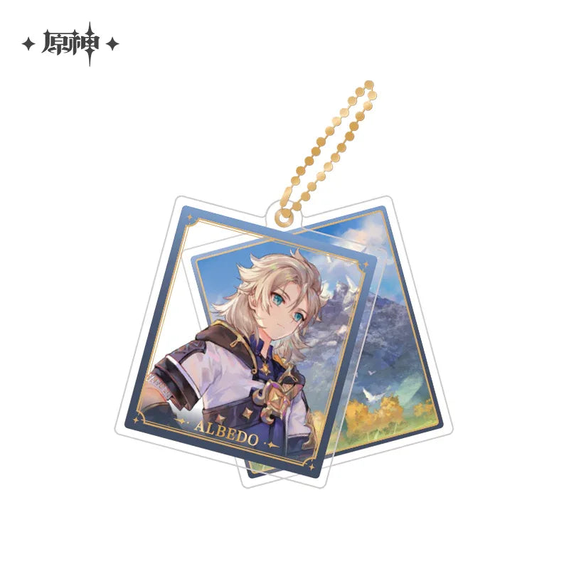 Event Artwork Series Acrylic Pendant Genshin Impact Albedo ACG Go Anime