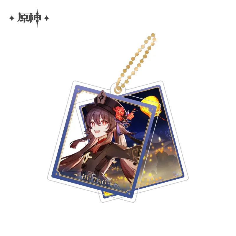 Event Artwork Series Acrylic Pendant Genshin Impact Hutao ACG Go Anime