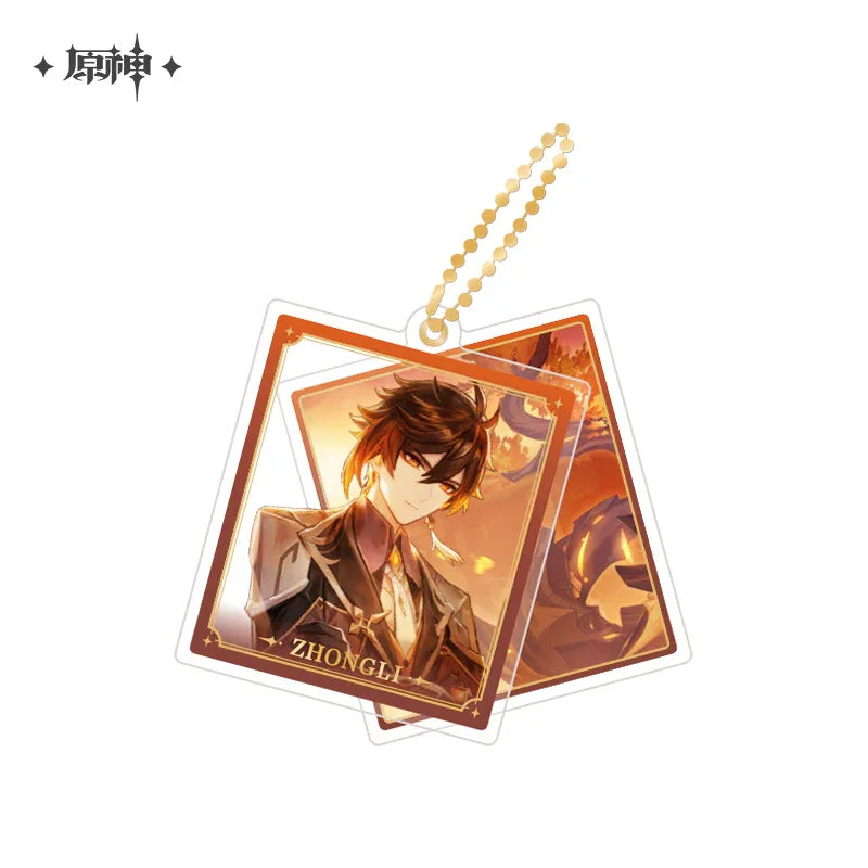 Event Artwork Series Acrylic Pendant Genshin Impact Zhongli ACG Go Anime