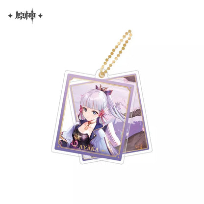 Event Artwork Series Acrylic Pendant Genshin Impact Kamisato Ayaka ACG Go Anime