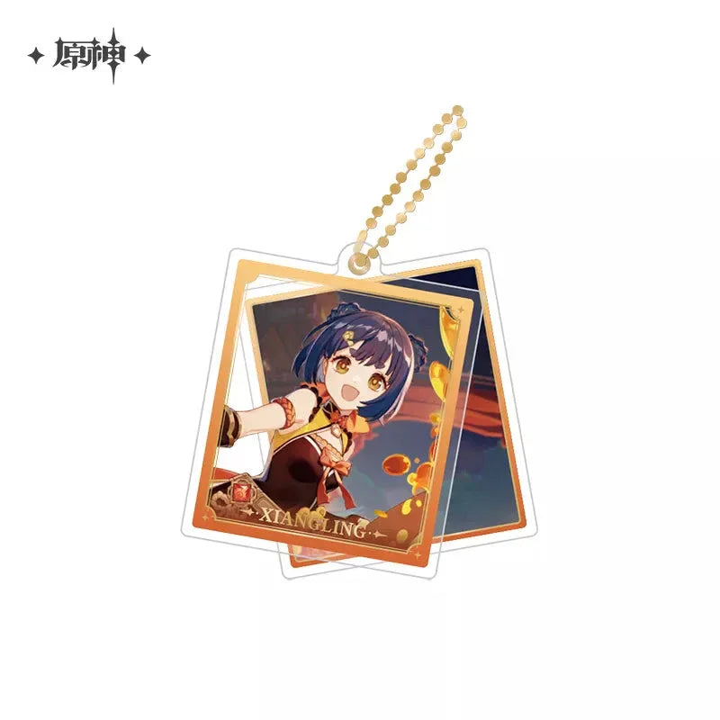 Event Artwork Series Acrylic Pendant Genshin Impact Xiangling ACG Go Anime