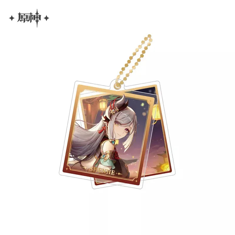 Event Artwork Series Acrylic Pendant Genshin Impact Shenhe ACG Go Anime