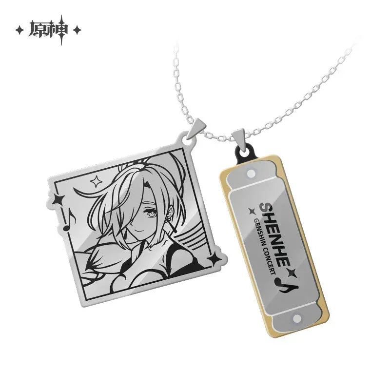 Genshin Impact Genshin Concert 2022 Series Mini Harmonica Necklace Shenhe ACG Go Anime www.acg-go.com Apparel, Art Decor, Barbara, Kaedehara Kazuha, Shenhe, Theme Artwork, Xinyan, Yae Miko, Yunjin