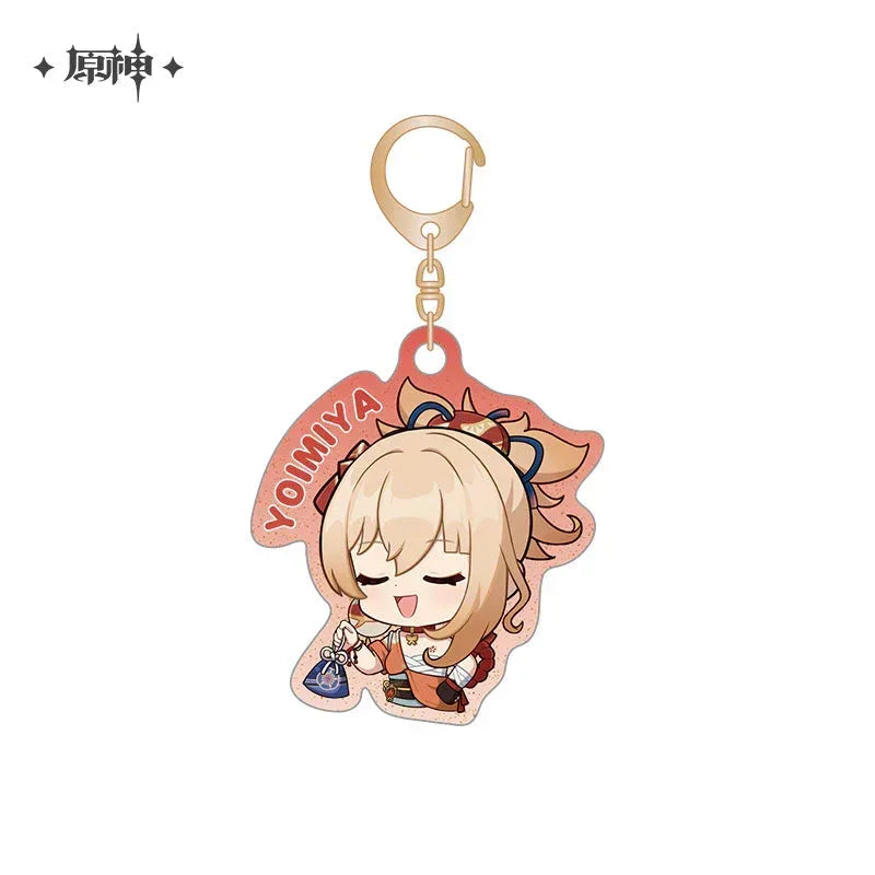 Genshin Impact Hua Cai Qi Shi Series Merch Badge- Yomiya ACG Go Anime www.acg-go.com Art Decor, Ayaka, Badge, Pendant & Keychain, Shikishi, Stand, Yoimiya