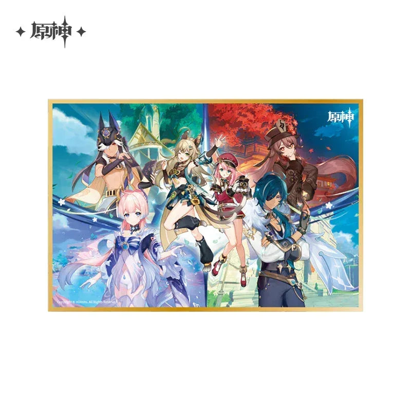 Genshin Impact Shikishi Card Board Duel! The Summoners' Summit! ACG Go Anime www.acg-go.com Aether, Albedo, Alhaitham, Arataki Itto, Art Decor, Azhdaha, Baizhu, Cardboard, Dehya, Event Artwork, Furina, Ganyu, Kamisato Ayato, Kuki Shinobu, Nahida, Paimon, Venti, Wanderer, Xiao, Yanfei, Yelan, Zhongli