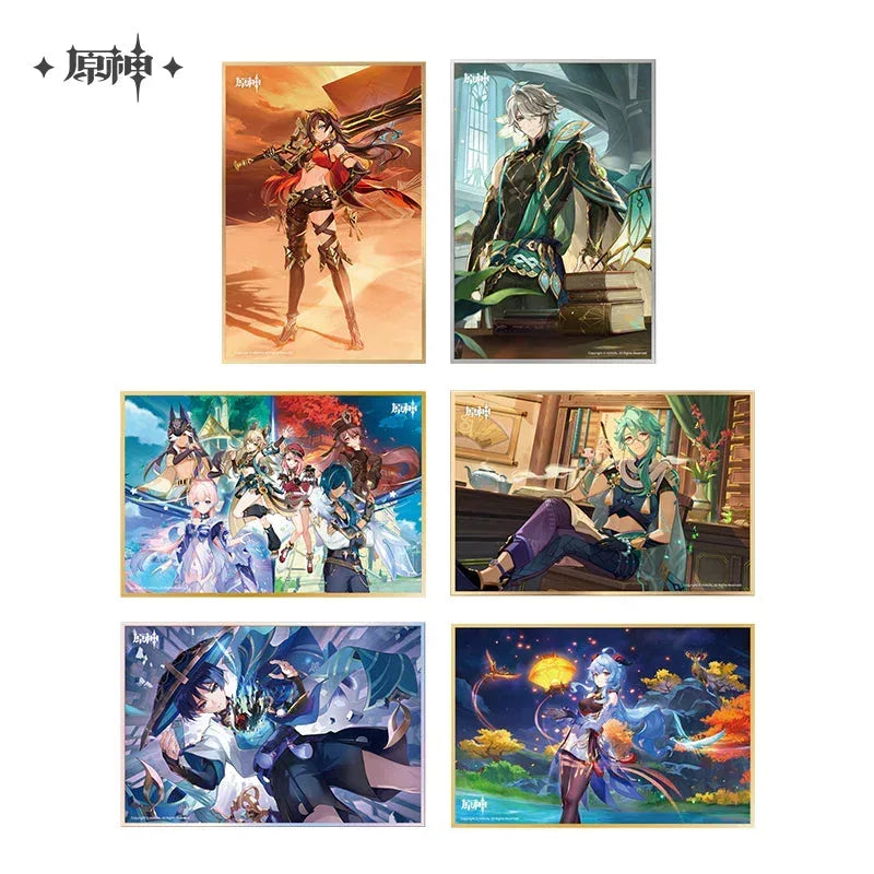 Genshin Impact Shikishi Card Board All That Glitters ACG Go Anime www.acg-go.com Aether, Albedo, Alhaitham, Arataki Itto, Art Decor, Azhdaha, Baizhu, Cardboard, Dehya, Event Artwork, Furina, Ganyu, Kamisato Ayato, Kuki Shinobu, Nahida, Paimon, Venti, Wanderer, Xiao, Yanfei, Yelan, Zhongli