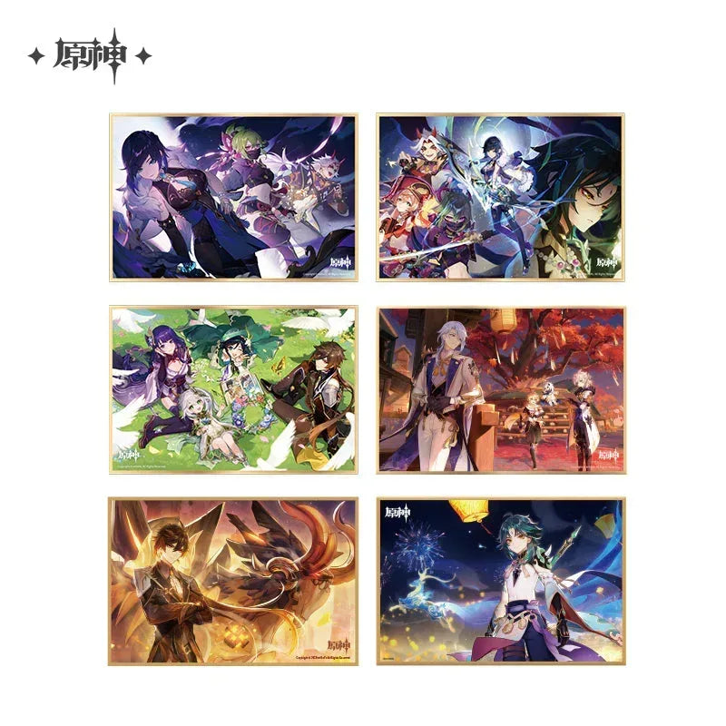 Genshin Impact Shikishi Card Board All That Glitters ACG Go Anime www.acg-go.com Aether, Albedo, Alhaitham, Arataki Itto, Art Decor, Azhdaha, Baizhu, Cardboard, Dehya, Event Artwork, Furina, Ganyu, Kamisato Ayato, Kuki Shinobu, Nahida, Paimon, Venti, Wanderer, Xiao, Yanfei, Yelan, Zhongli