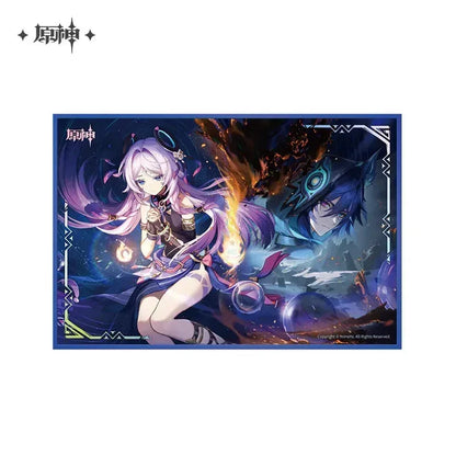 Genshin Impact Theme Series Acrylic Shikishi Cardboard Tapestry of Spirit and Flame ACG Go Anime www.acg-go.com Alhaitham, Art Decor, Cardboard, Cyno, Event Artwork, Hu Tao, Kaveh, Nahida, Neuvillette, Tighnari, Wanderer, Wriothesley, Xiao, Yelan