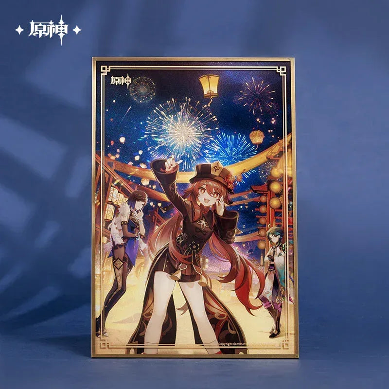 Genshin Impact Theme Series Acrylic Shikishi Cardboard The Exquisite Night Chimes ACG Go Anime www.acg-go.com Alhaitham, Art Decor, Cardboard, Cyno, Event Artwork, Hu Tao, Kaveh, Nahida, Neuvillette, Tighnari, Wanderer, Wriothesley, Xiao, Yelan