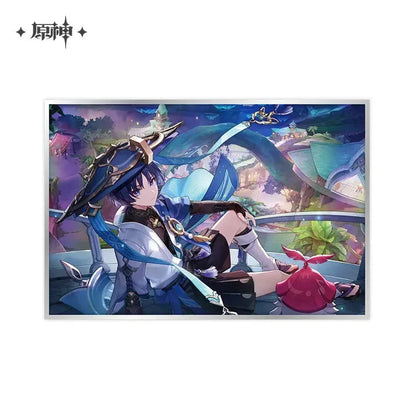 Genshin Impact Theme Series Acrylic Shikishi Cardboard The Exquisite Night Chimes ACG Go Anime www.acg-go.com Alhaitham, Art Decor, Cardboard, Cyno, Event Artwork, Hu Tao, Kaveh, Nahida, Neuvillette, Tighnari, Wanderer, Wriothesley, Xiao, Yelan