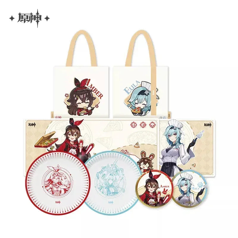 Genshin Impact X PizzaHut Series Merch Plate: Amber ACG Go Anime www.acg-go.com Amber, Apparel, Eula