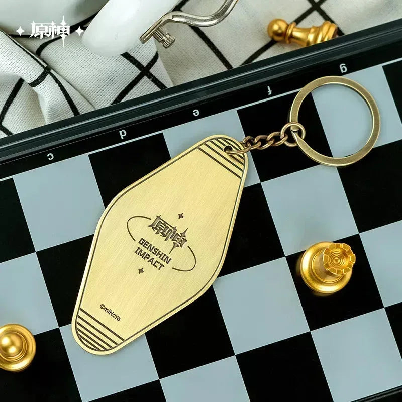 Genshin Impact Go Camping Series Metal Pendant Gorou ACG Go Anime www.acg-go.com Gorou, Kaedehara Kazuha, Paimon, Pendant & Keychain, Sayu, Theme Artwork, Xiangling, Zhongli